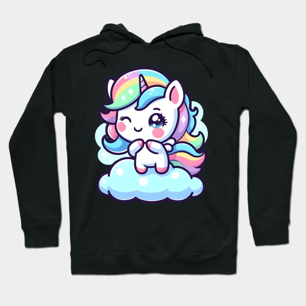 Blinking Unicorn Hoodie by Ingridpd